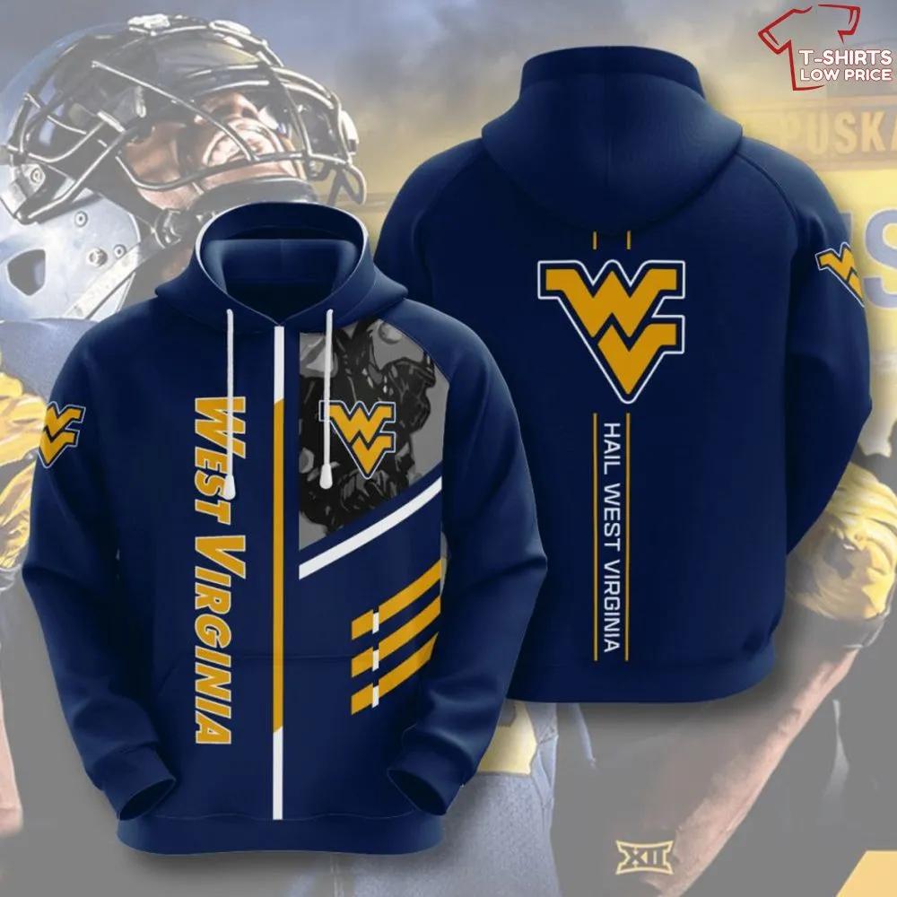 All Over Print Ncaa West Virginia Mountaineers 3D Hoodie For Men And Women