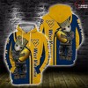All Over Print Ncaa West Virginia Mountaineers Baby Groot 3D Hoodie