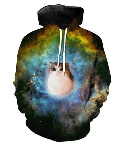 All Over Print Space Cat Galaxy Cat Hoodie 3D