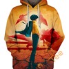 All Over Print Spike And Swordfish Hoodie 3D
