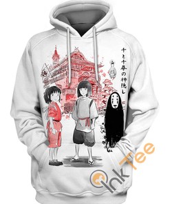 All Over Print Spirited Away Sumi-E Hoodie 3D