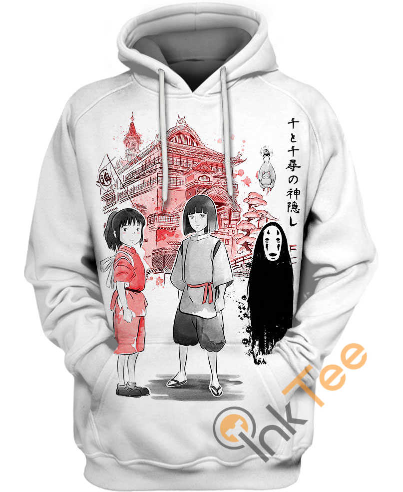 All Over Print Spirited Away Sumi-E Hoodie 3D