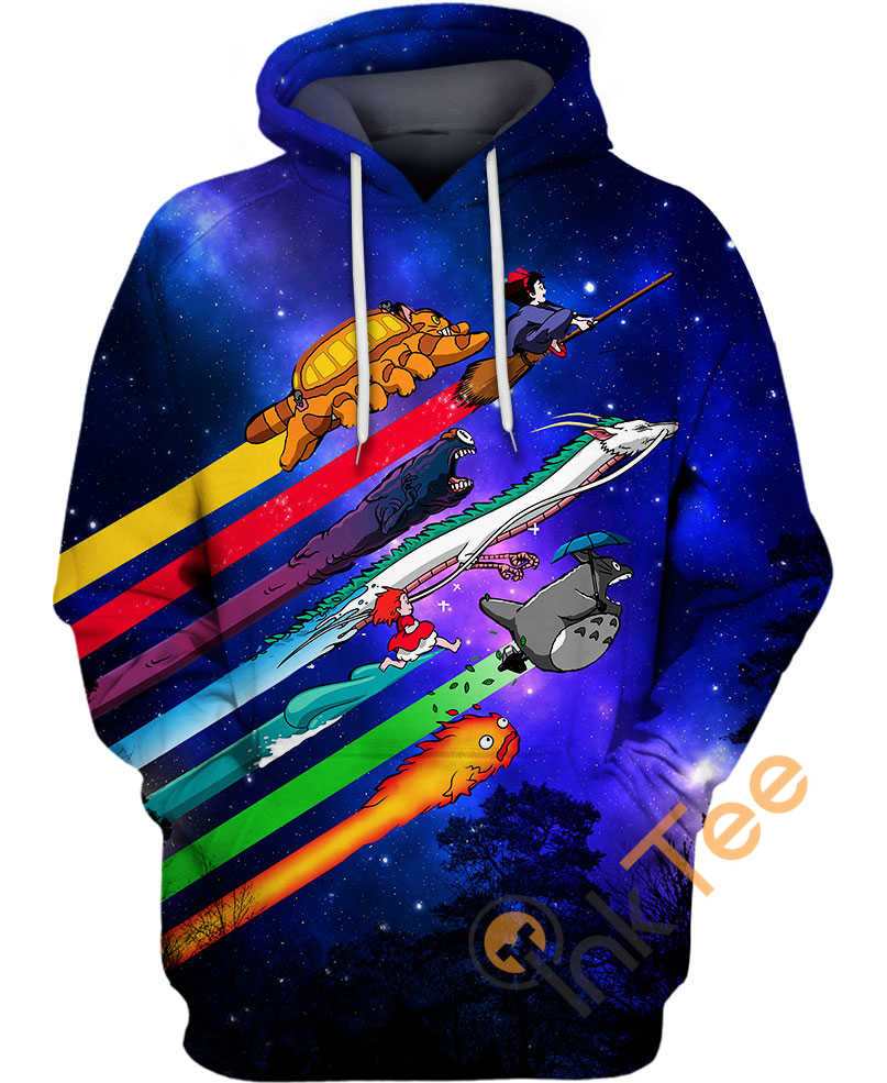 All Over Print Spirited Streaks Studio Ghibli Hoodie 3D