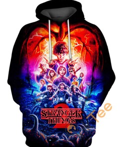 All Over Print Stranger Things Hoodie - 3D