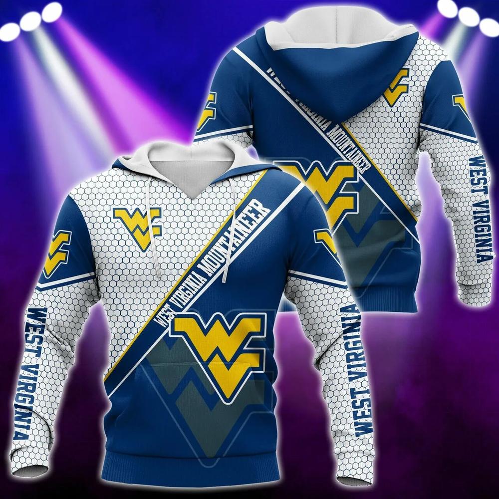 All Over Print West Virginia Mountaineers Fan 3D Hoodie, Perfect For Mountaineers Fan Gifts