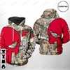 All Over Print Wisconsin Badgers Camo Veteran Hunting Awesome 3D Hoodie For Men
