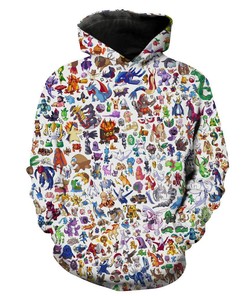 All Pokemon Epic Animal All Over Print 3D Hoodie, 3D Hoodies For Men Graphic