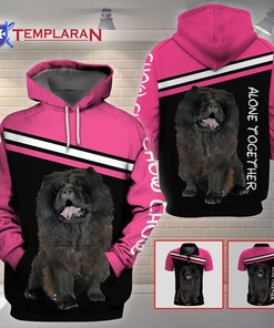 Alone Together - The Black Chow Chow Epic 3D Hoodie