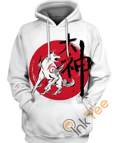 Amaterasu From Okami All-Over Print Hoodie With Custom Print, Custom All Over Print Hoodie