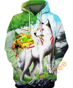 Amaterasu The Sun Goddess Custom All Over Print 3D Hoodie, Custom All Over Print Hoodie