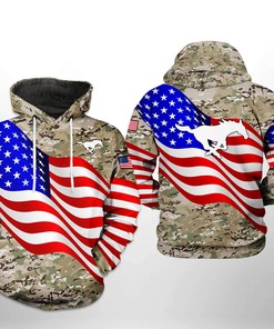 America Pride With Smu Mustangs Us Flag Camo Veteran 3D All Over Print Zip-Up Hoodie - Perfect For Ncaa Fans