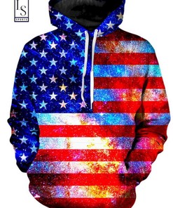 American Flag 3D Printed All-Over Print Hoodie, 3D Printed Hoodies