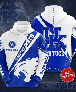 American Football Ncaa Kentucky Wildcats 3D All Over Print Zip-Up Hoodie For Fans 