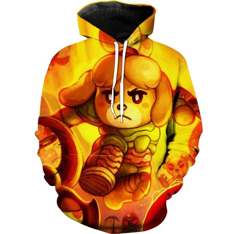 Animal Crossing Dog Custom All Over Print 3D Hoodie, Custom All Over Print Hoodie