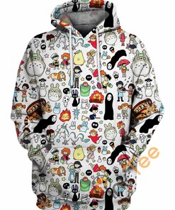 Animation World Custom All Over Print 3D Hoodie, Custom All Over Print Hoodie
