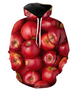 Apple All-Over Print Hoodie With 3D Graphic Print, 3D Graphic Hoodies