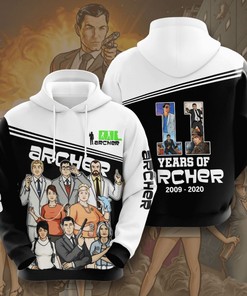 Archer Custom All Over Print 3D Hoodie, Custom All Over Print Hoodie