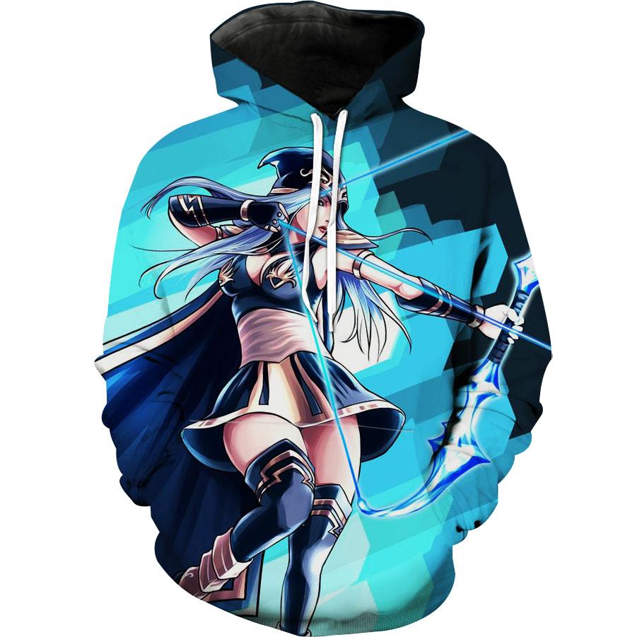 Ashe From League Of Legends All Over Print 3D Hoodie For Men