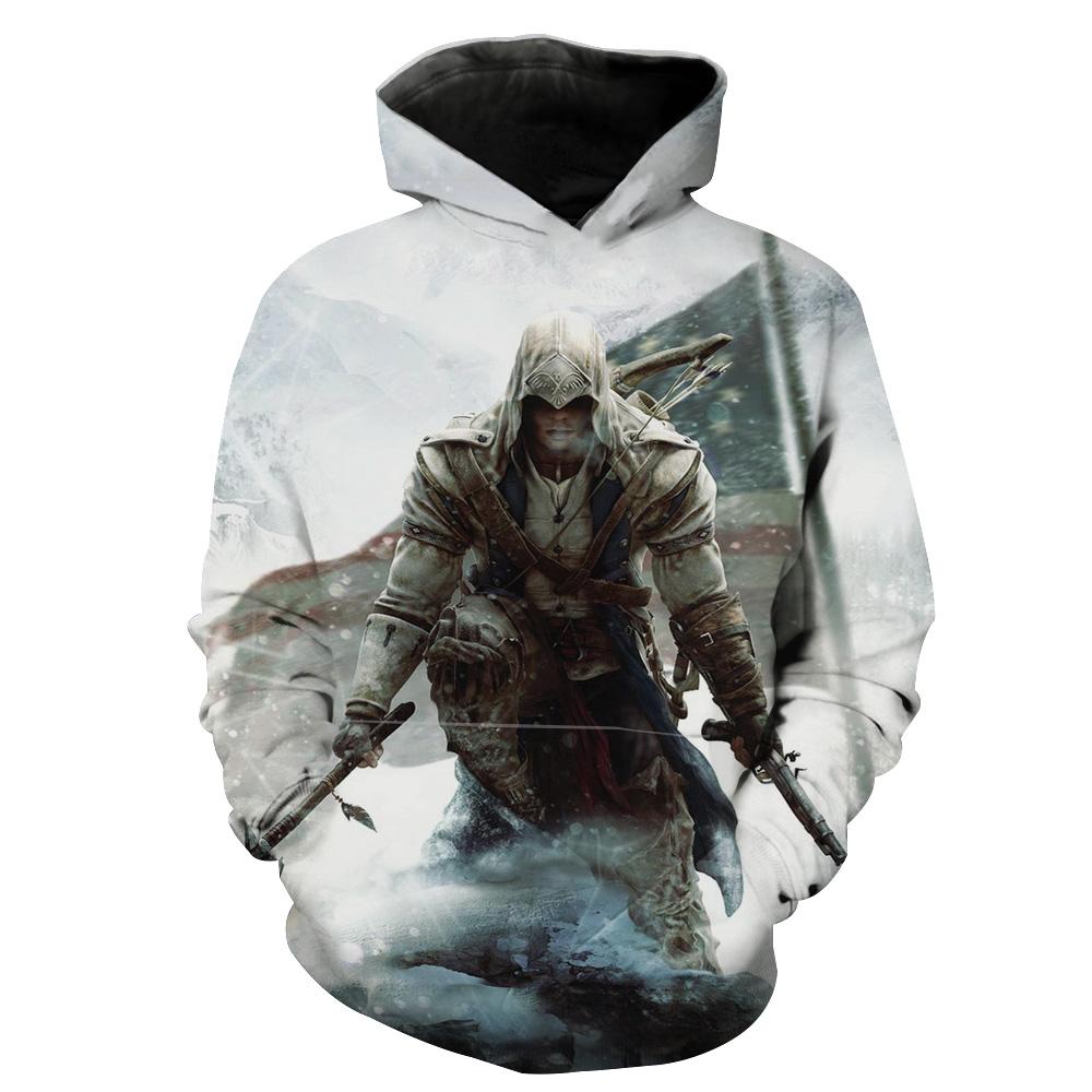 Assassins Creed Odyssey American Flag All Over Print 3D Hoodie