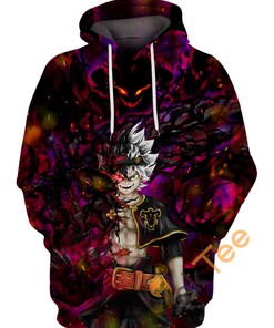 Asta Demon Mode Black Clover All Over Print 3D Hoodie