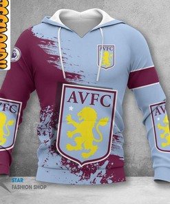 Aston Villa Fc All Over Print 3D Hoodie For Soccer Fans
