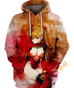 Asuka Langley Evangelion All Over Print 3D Hoodie