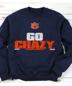 Auburn GO CRAZY Football Shirt - Tigers NCAA T-Shirt Fan Gift