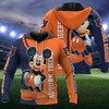 Auburn Tigers Custom All Over Print 3D Zip Up Hoodie Featuring Mickey Mouse - Ncaa Fans' Style 