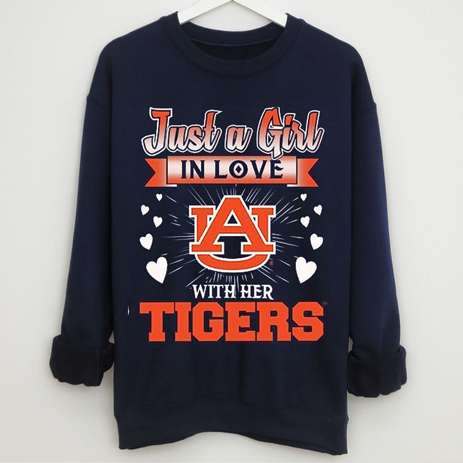 Auburn Tigers Just A Girl in Love With T-Shirt - Medallion Hoodie Sweatshirt Fan Gift