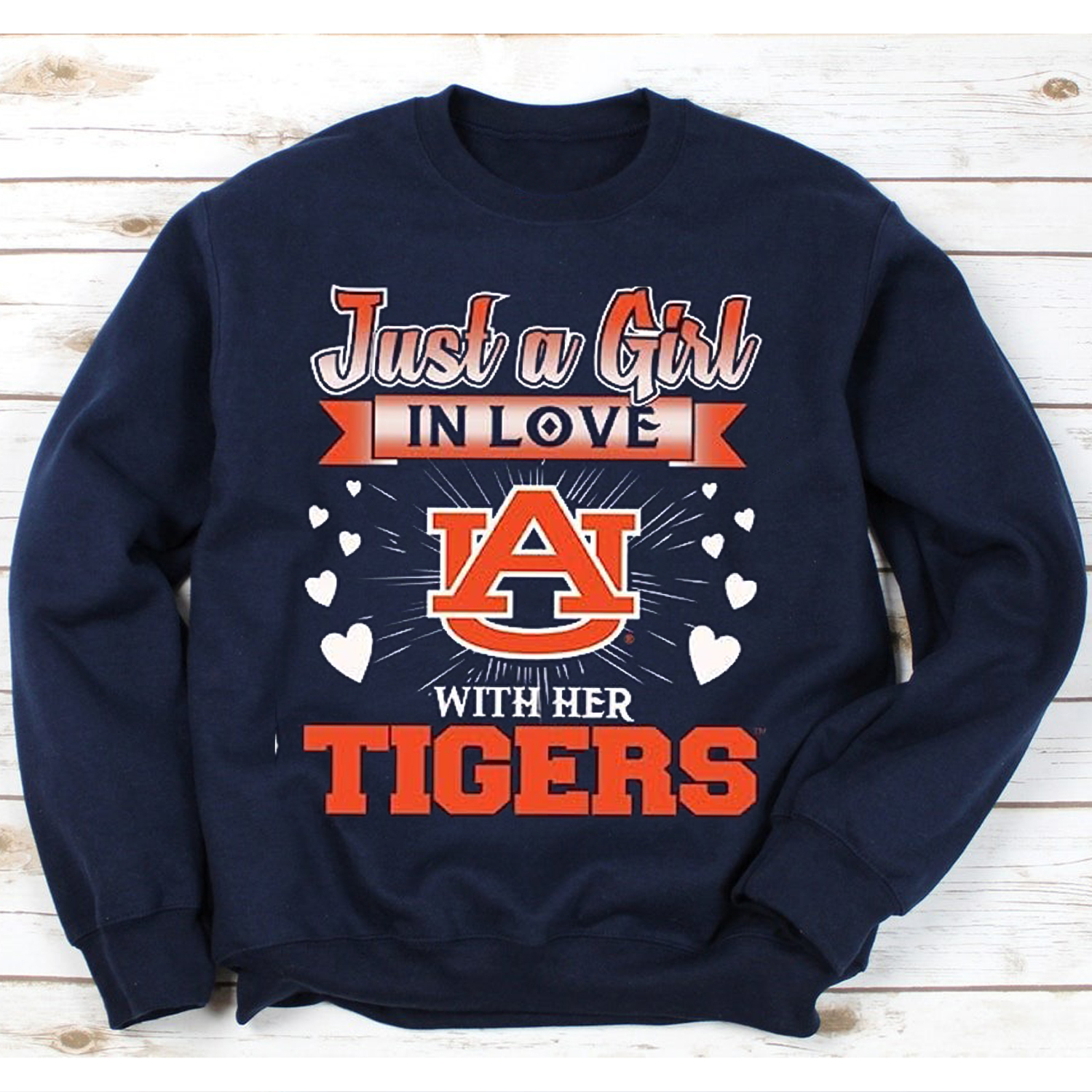 Auburn Tigers Just A Girl in Love With T-Shirt - Medallion Hoodie Sweatshirt Fan Gift
