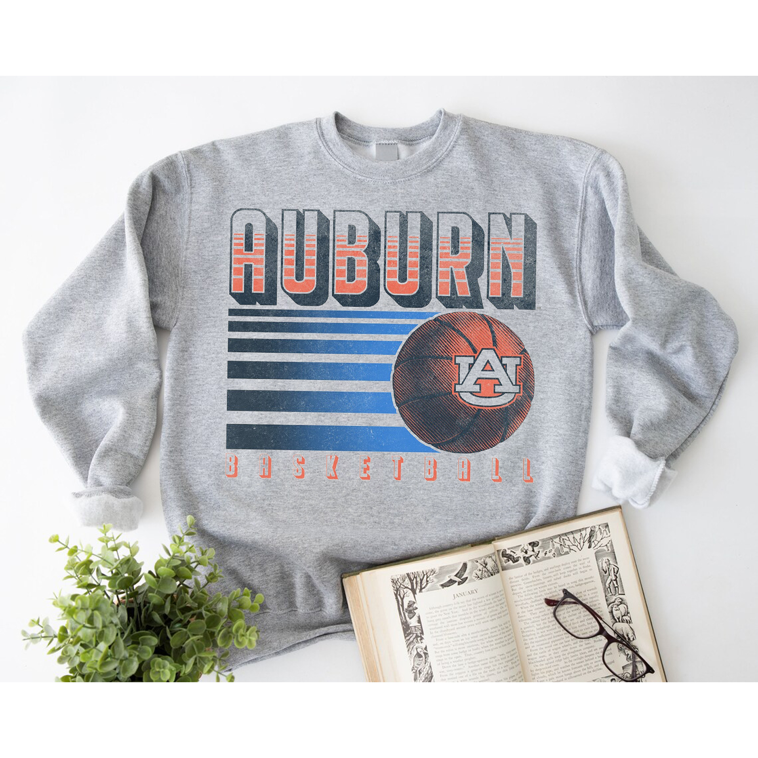 Auburn Vintage Basketball T-Shirt - Sweatshirt Hoodie Fan Gift