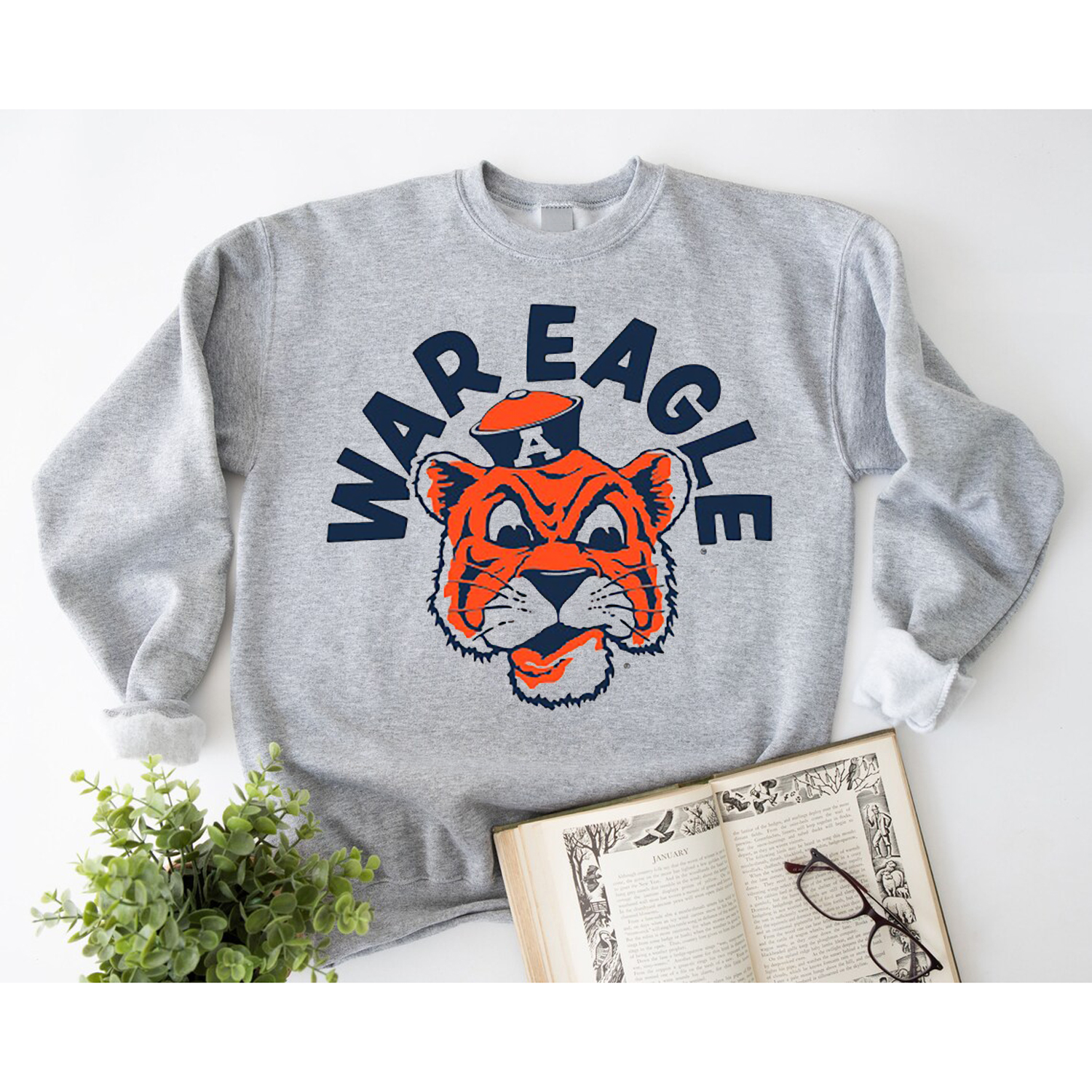Auburn Vintage War Eagle Hoodie - Tigers Football Sweatshirt Fan Gift