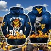 Baby Groot It'S My West Virginia Mountaineers All Over Print Zip Hoodie - Gifts For Ncaa Fans