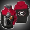 Baby Yoda Hug Ball Georgia Bulldogs 3D All Over Print Zip Hoodie - Perfect Gift For Ncaa Fans