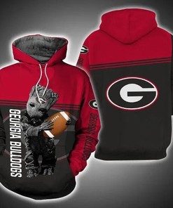 Baby Yoda Hug Ball Georgia Bulldogs 3D All Over Print Zip Hoodie - Perfect Gift For Ncaa Fans