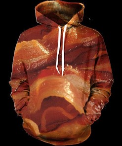 Bacon Strips Funny Food All Over Print 3D Hoodie
