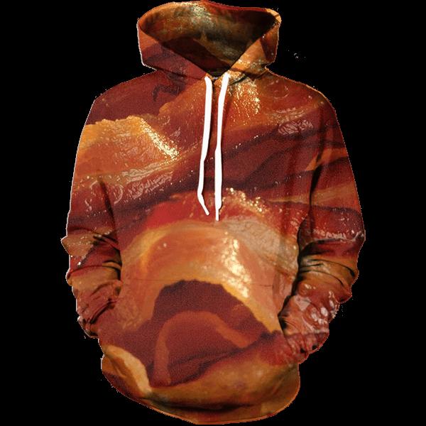 Bacon Strips Funny Food All Over Print 3D Hoodie