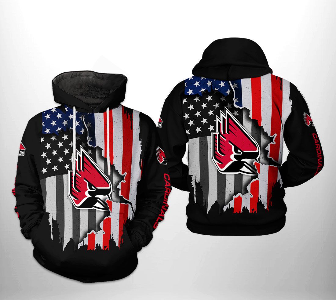 Ball State Cardinals Us Flag 3D Printed Hoodie