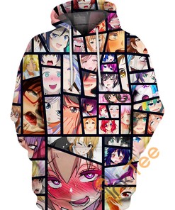 Be Expressive With Expressive Faces Ahegao Hoodie 3D