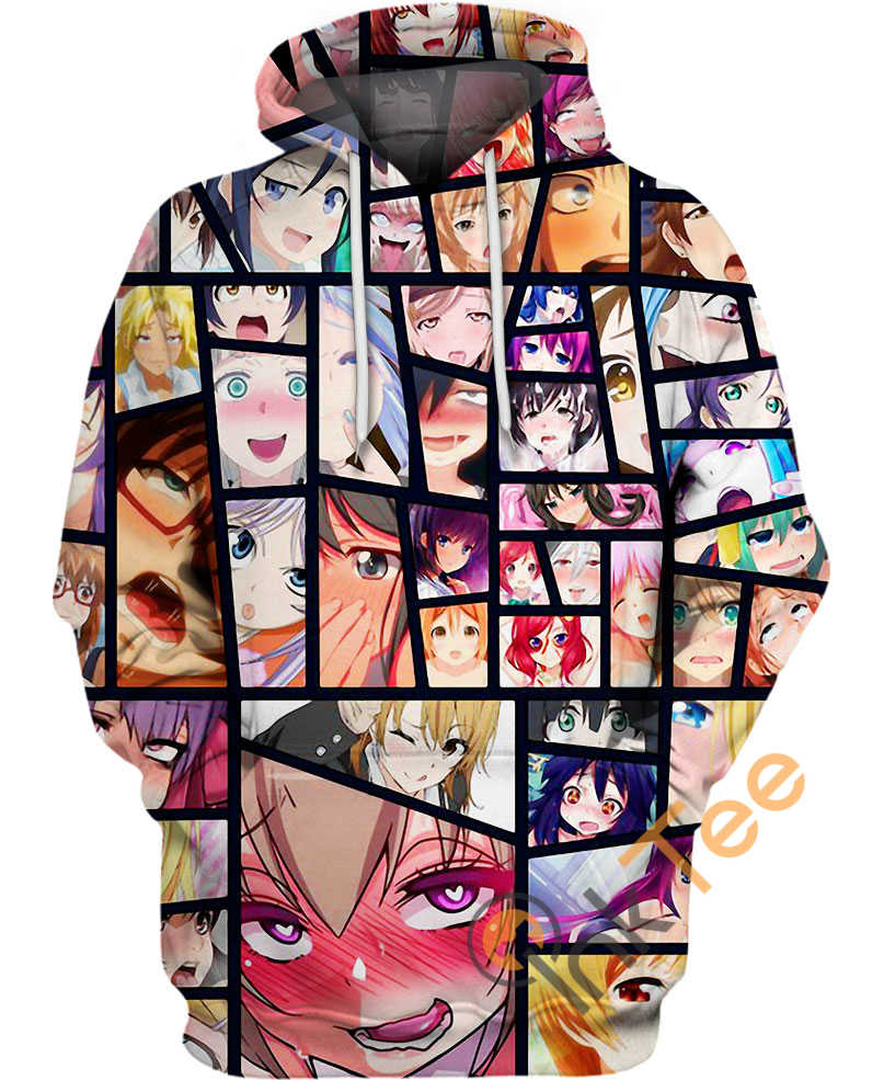 Be Expressive With Expressive Faces Ahegao Hoodie 3D