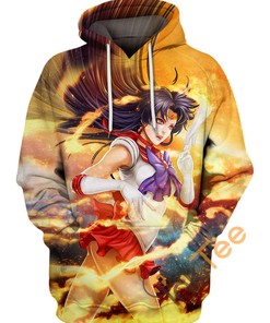 Be Mysterious With Fantasy Sailor Mars Hoodie 3D