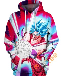 Be Powerful With Son Goku Ss Kamehameha 3D Hoodie For Dragon Ball Fans