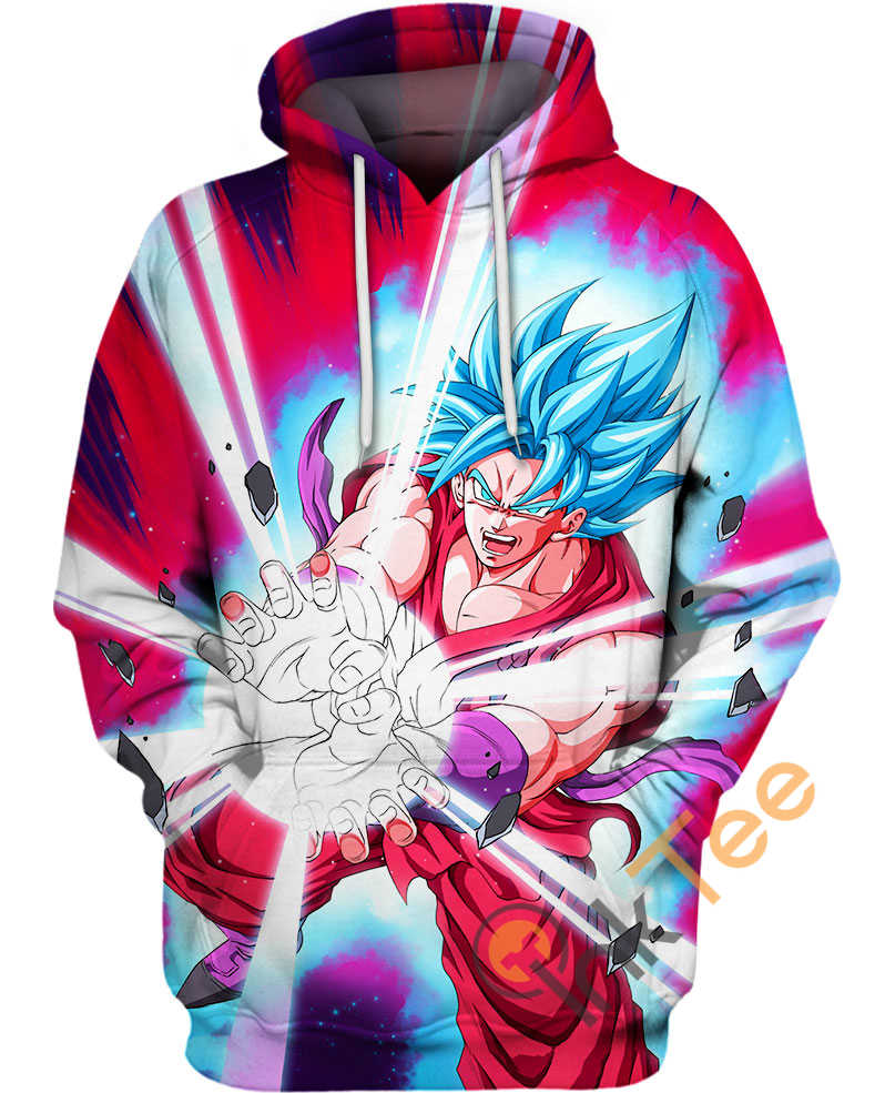 Be Powerful With Son Goku Ss Kamehameha 3D Hoodie For Dragon Ball Fans