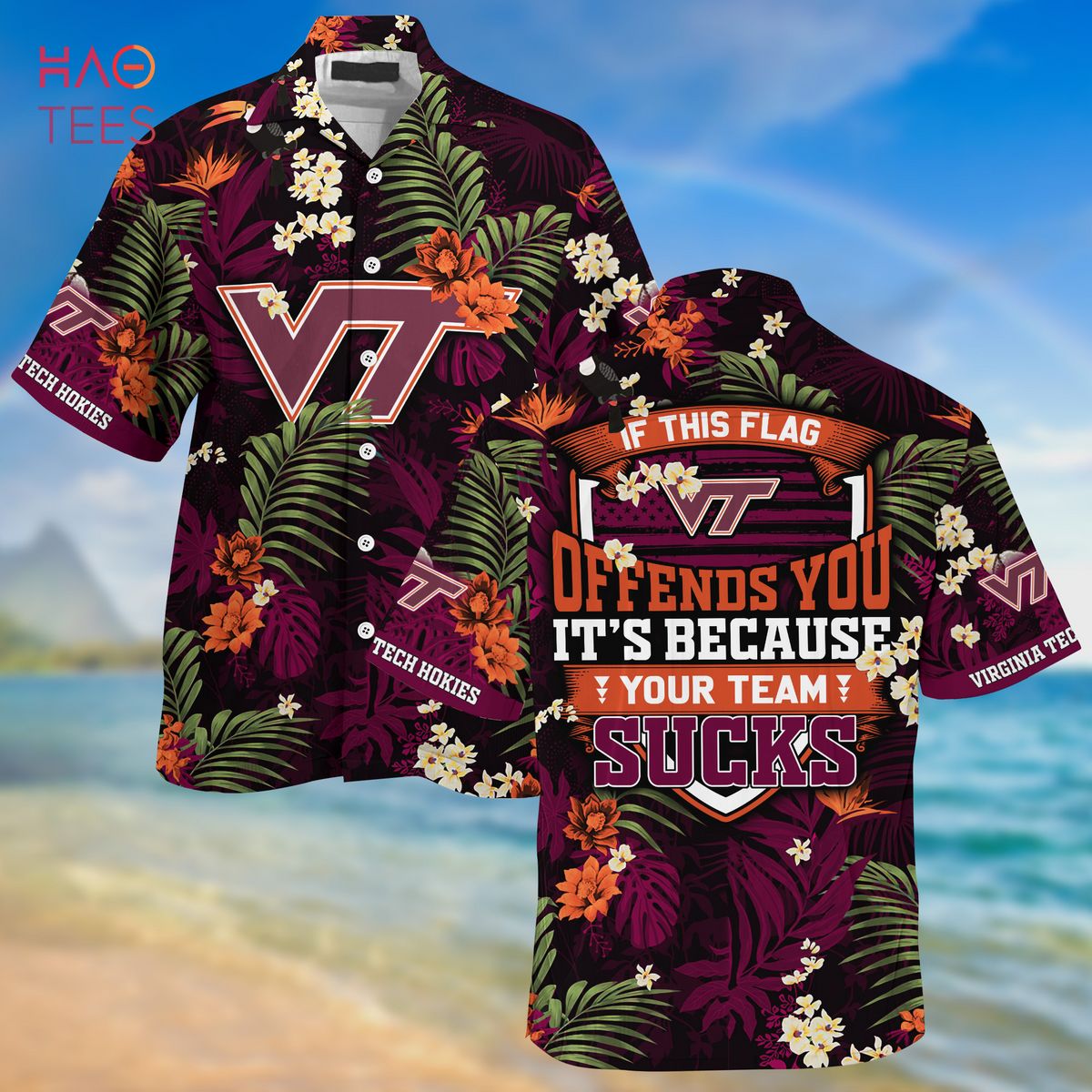 Be Ready For Summer With The Limited Edition Virginia Tech Hokies Summer Hawaiian And Shorts