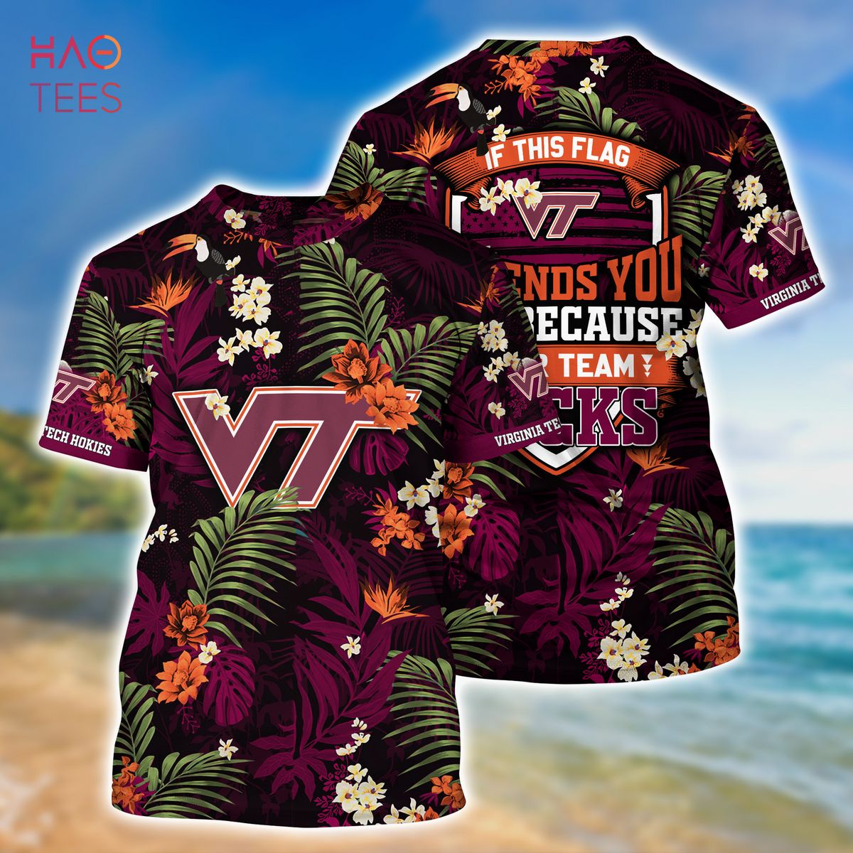 Be Ready For Summer With The Limited Edition Virginia Tech Hokies Summer Hawaiian And Shorts