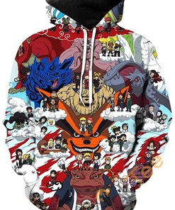 Be Stylish With Front Pocket Sport All Over Print Hoodie 3D Of Naruto Prints