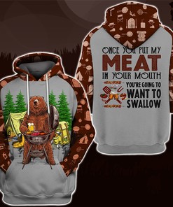 Bear Camps In The Forest 3D Hoodie - Zip Up And Stay Warm