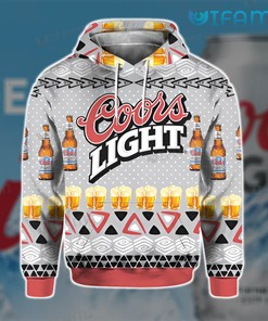 Beer Bottle Pattern All Over Print Hoodie 3D Beer Lovers Gift
