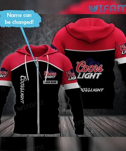 Black And White Custom Name Coors Light All Over Print Hoodie 3D Beer Lovers Gift