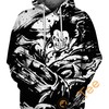 Black And White Luffy All Over Print 3D Hoodie For Men